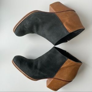 RACHEL COMEY LEATHER COLOUR BLOCK BOOTIES SIZE 8